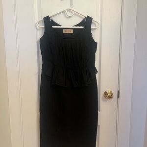 Mache Black Ruffled Midi Dress